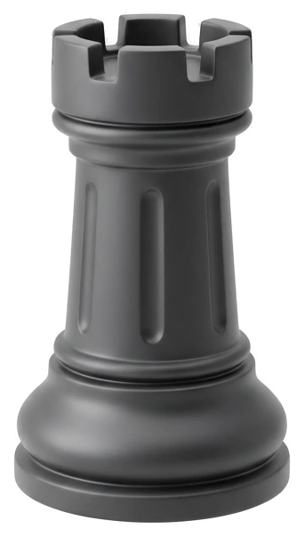 Charcoal chess rook